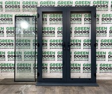 SMART ALUMINIUM FRENCH DOORS EXTERNAL ANTHRACITE GREY EXTERIOR DOUBLE GLAZED