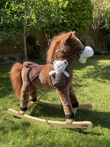 Wooden rocker with neigh sound - wooden,