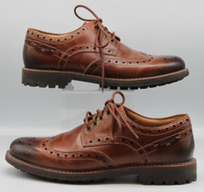 Clarks 'Montacute Wing Derby' Brown Lace Up Brogues- Men's Size UK 8G