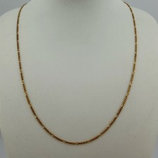 9ct Gold Figaro Chain, 16in L