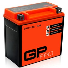 Battery 12V 14Ah GEL GP-PRO GTX14-BS moto scooter similar YTX14-BS YTX14L-BS
