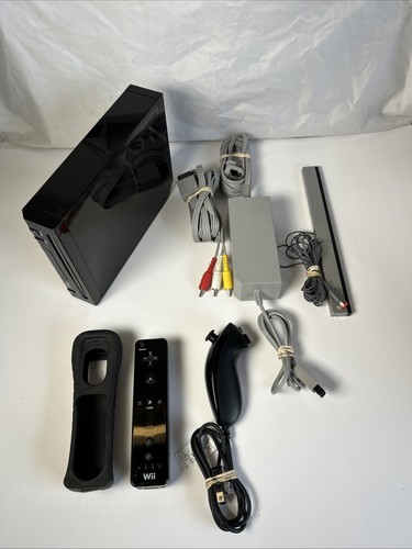 Black nintendo wii - nintendo,