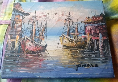 Vintage small 8x10 sailboats - vintage,