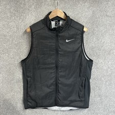 Nike Running Vest Mens Extra Large Aerolayer XL Gilet Black Grey Body Warmer