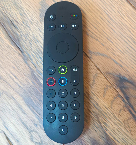 Sky glass remote black comes