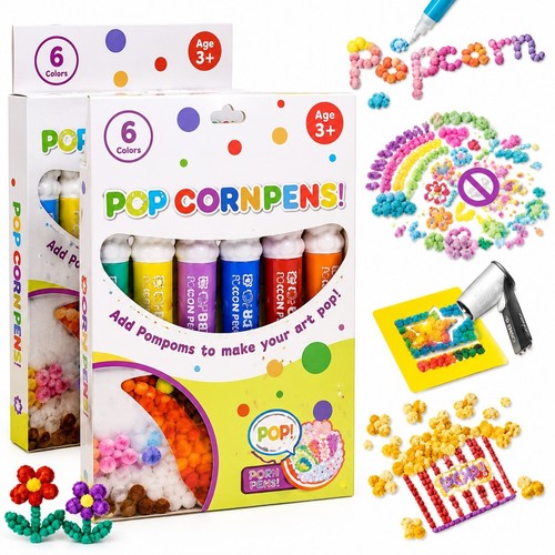 6pcs magic popcorn pens diy - popcorn,