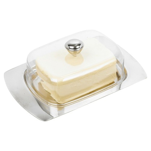 Stainless steel butter dish - stainless,