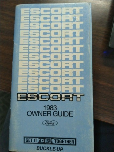 1983 ford escort owner guide - 1983, owner's
