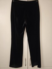 Black Velour Wide Leg Trousers