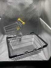 Miniature Desktop Shopping Trolley/Mini Metal Toy Shopping Basket Kids Shopping