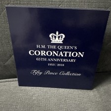 50p H.M The Queen's Coronation 65th Anniversary Fifty Pence Collection 1953-2018