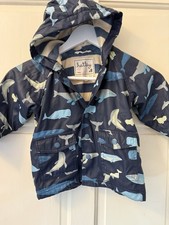 Hatley Boys Whale Print Waterproof Lined Raincoat Jacket Coat - Age 1 Years