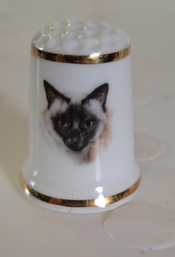 Vintage porcelain thimble - vintage,