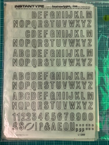Vintage dry transfer lettering - vintage,