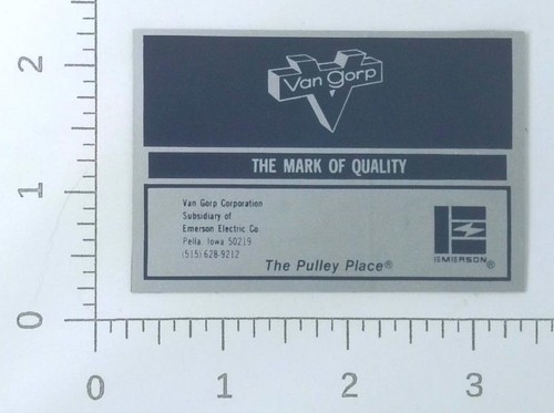 Van gorp corporation pella - van,