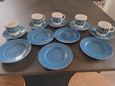 Vintage Retro Tea Set Blue