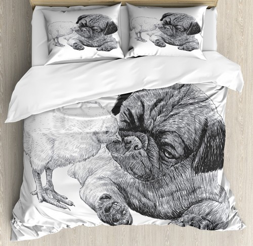 Pug duvet cover set - pug,