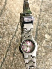 Chic Zurich Quartz Sports Watch S-481L Stainless Steel Nickel Free Purplish Face