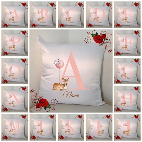Personalised white cushion - personalised,