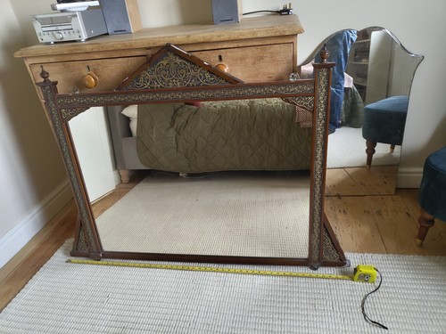 Victorian overmantel mirror - victorian,