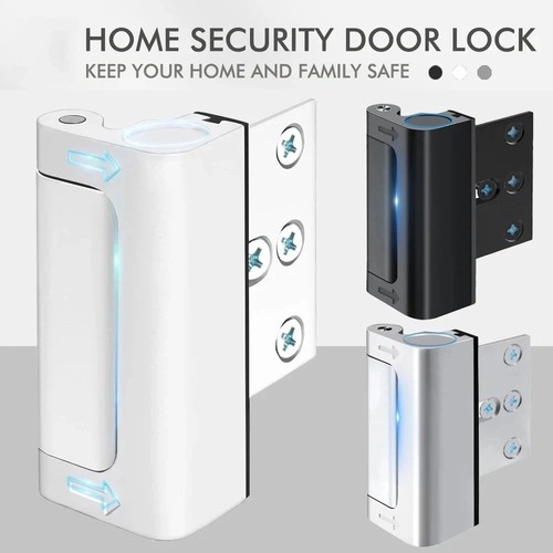 Silver home security door lock - security,
