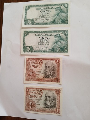 Spain banknote lot 5 - x4:,