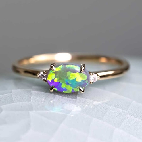 Bright green black opal - bright,