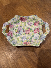 James Kent Ltd - Hydrangea square chintz bowl candy dish vintage