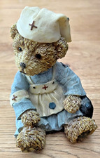 Pottery Teddy Figurine - Nurse
