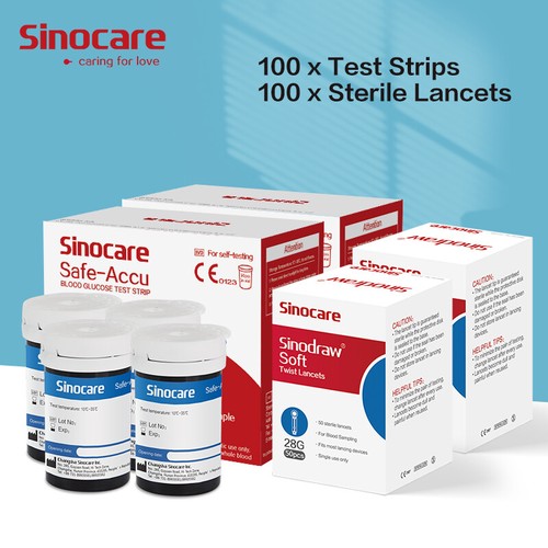 Sinocare 100pcs diabetestest - sinocare,