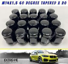 Black Alloy Wheel Nuts x 20 For Land Rover Evoque Freelander 2 32mm Long