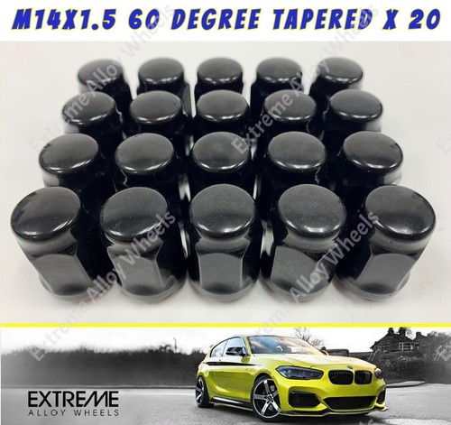 Black alloy wheel nuts - black, 20