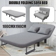 Folding double fabric sofa - folding,