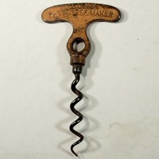 ANTIQUE LUND CORKSCREW FOR PATENT LEVER CORKSCREW