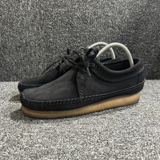 Clarks Originals Weaver Shoes Mens UK 6 Black Suede Wallabee Creeper