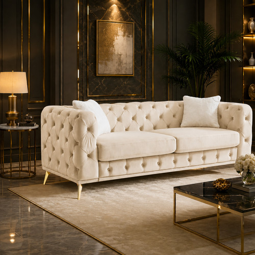 Italian chesterfield sofa set - italian,