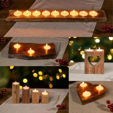Wooden Tealight Candle Holders Home Decor Table Centrepiece Decoration Gift