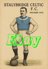 Stalybridge Celtic F.C. Themed Football Retro Style A4 Size Poster Print