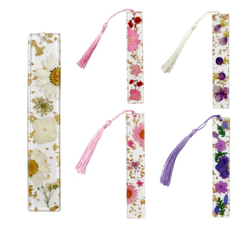 Dried flower resin - dried, bookmarks