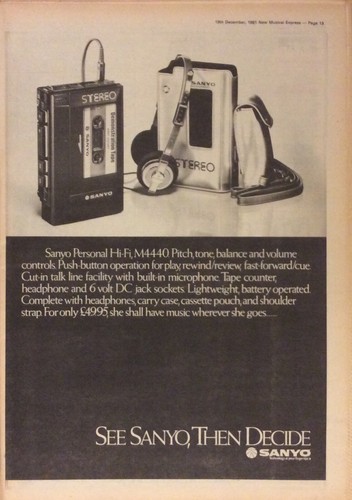 Sanyo personal stereo - sanyo,
