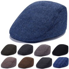 New Mens Flat Cap Gatsby Tweed