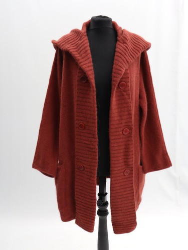 Toast cardigan knit hood - toast,