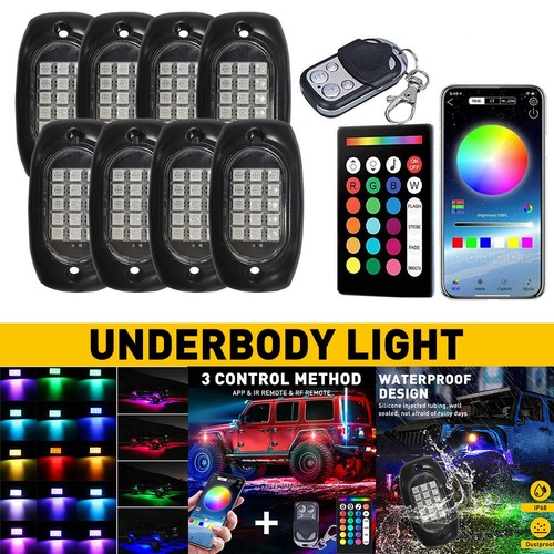 8pods rgb led under - under, car