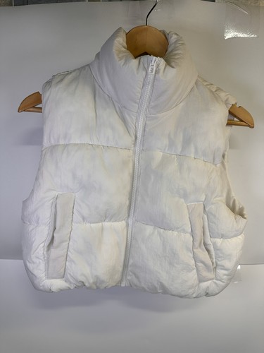 White zip down padded - h&m,