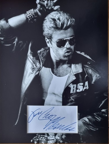 George michael signed 16x12 - george,