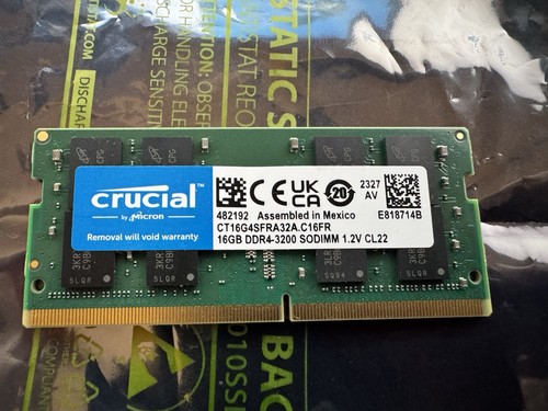 Crucial 16gb ddr4 - ddr4-3200, sodimm