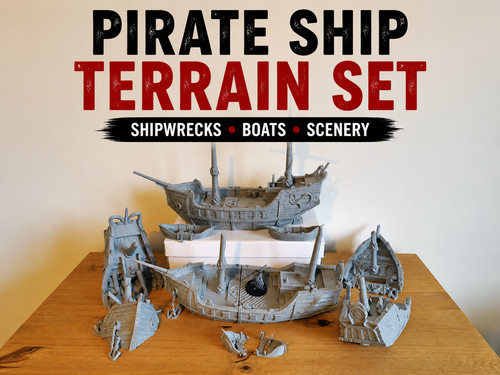 28mm pirate ship terrain set - 28mm,
