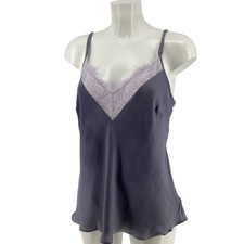 MARKS & SPENCER Camisole UK16 Women Lace Trim Purple Stretch
