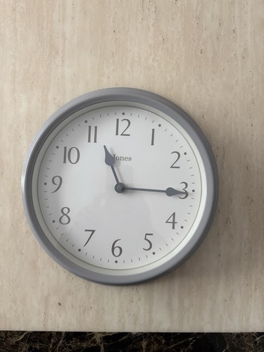 Jones grey 25cm wall clock - jones,