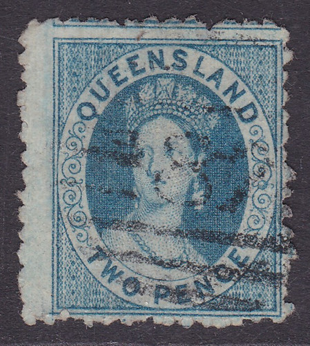 Queensland 1868 blue qv - 2d,